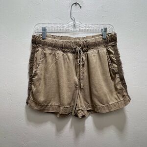 Anthropologie Cloth & Stone drawstring shorts vintage brown size Small